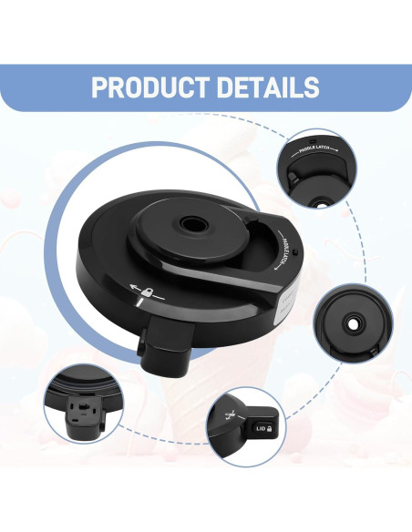 Tapa de Tazón Exterior NANOBABY para Ninja Creami NC300 Tapa de Tazón Exterior NANOBABY para Ninja Creami NC300