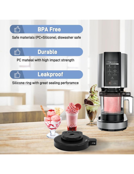 Tapa de Tazón Exterior NANOBABY para Ninja Creami NC300 Tapa de Tazón Exterior NANOBABY para Ninja Creami NC300