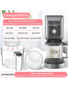 Pints y Tapas Ninja Creami NC500 NC501 - 2 Piezas 710ml 2