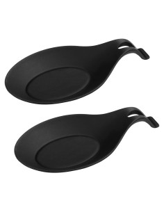 Soportes de Cuchara de Silicona DOITOOL 2 Piezas Negro