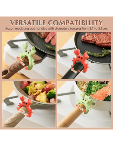 Soporte de Cuchara de Silicona SAMIQU Cangrejo 4 Pcs