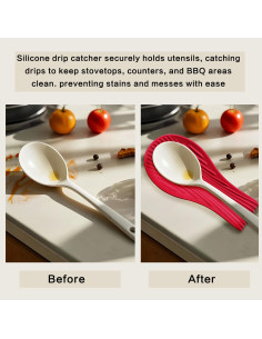 Soporte de Cuchara de Silicona Vimstury 2-Pack Antideslizante 2