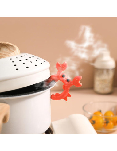 Soporte de Cuchara de Silicona SAMIQU Cangrejo 4 Pcs