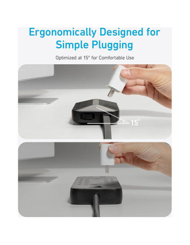 Regleta de Enchufes Anker 10-en-1 con USB y Cable 1.5m