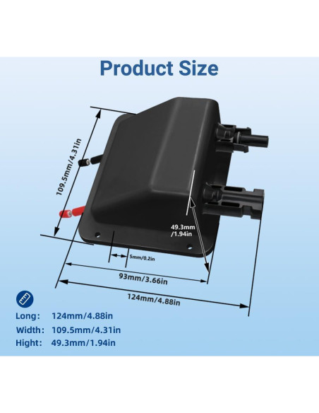 Glandula de Entrada Doble Cable Solar Slocable IP68 0.1m 10AWG