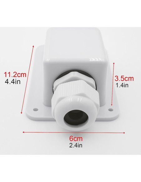 Entrada de Cable Solar Impermeable Gebildet Blanca - Paquete de 2
