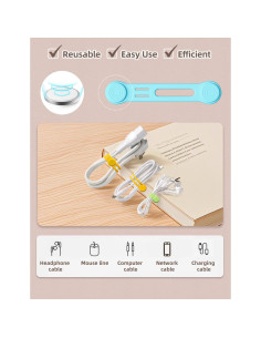 Correas Magnéticas Reutilizables Kanemc - 8 Piezas de Silicona 2