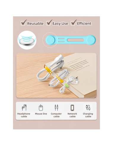 Correas Magnéticas Reutilizables Kanemc - 8 Piezas de Silicona