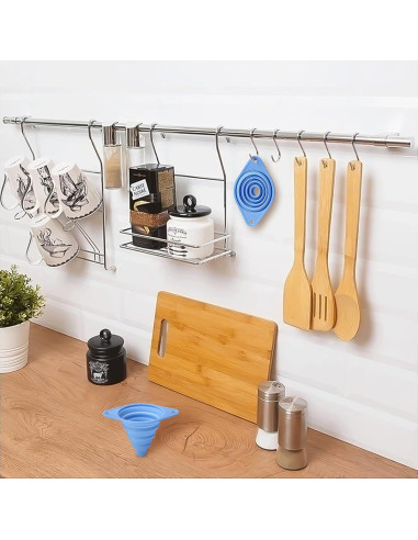 Juego de 3 Embudos de Silicona Plegables VAYRMEU para Cocina