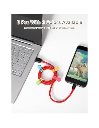 Correas Magnéticas Reutilizables Kanemc - 8 Piezas de Silicona