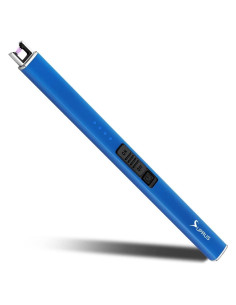 Encendedor Eléctrico Recargable SUPRUS Azul a Prueba de Viento