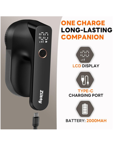 Raspador de Tela Ziitty M1P - Eliminador de Pelusa Recargable