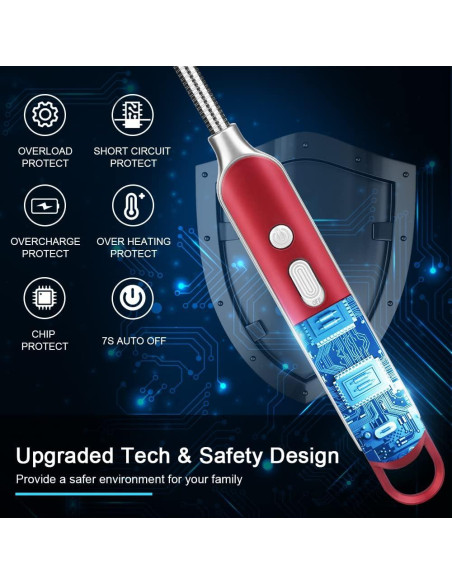 Encendedor Eléctrico SUPRUS Recargable USB Cuello Flexible 10,41 cm