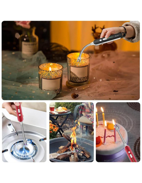 Encendedor Eléctrico SUPRUS Recargable USB Cuello Flexible 10,41 cm