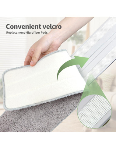 Sistema de limpieza mopas microfibra CQT 45,72 cm con 4 almohadillas