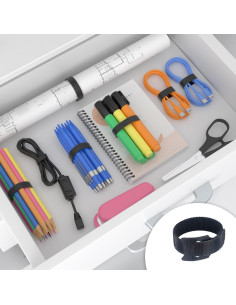 60 Bridas de Cable Reutilizables SUTOUG 15 cm Negras 2