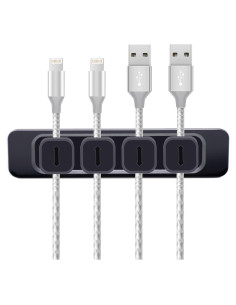 Organizador de Cables Magnético DRM - 4 Clips Autoadhesivos