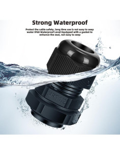 Conector de Cable NPT 12 Piezas IP68 Nylon PA66 2