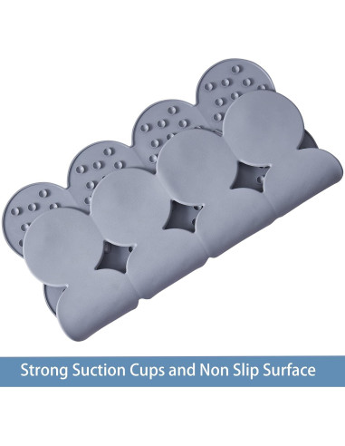 Alfombrilla de Ducha Antideslizante Webos 53x53 cm Gris