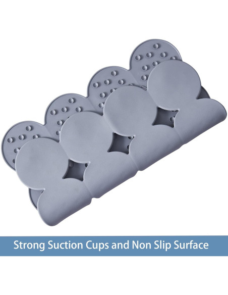 Alfombrilla de Ducha Antideslizante Webos 53x53 cm Gris