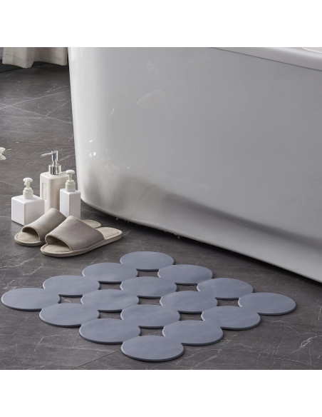 Alfombrilla de Ducha Antideslizante Webos 53x53 cm Gris