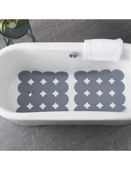 Alfombrilla de Ducha Antideslizante Webos 53x53 cm Gris