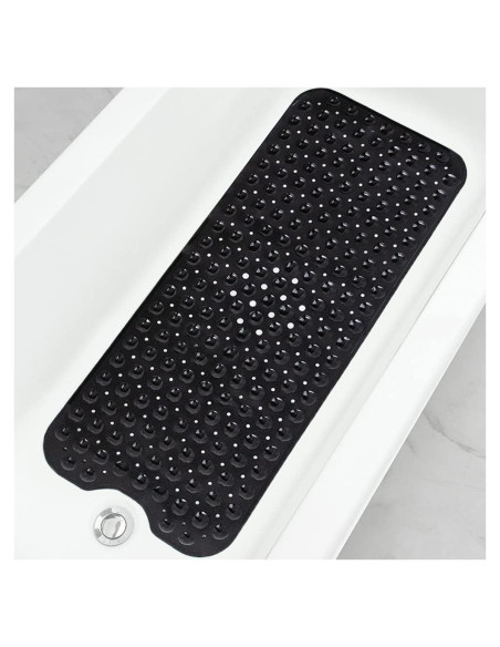 Alfombrilla Antideslizante Linoows 99 x 41 cm Negra