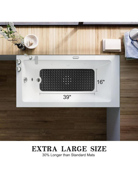 Alfombrilla Antideslizante Linoows 99 x 41 cm Negra