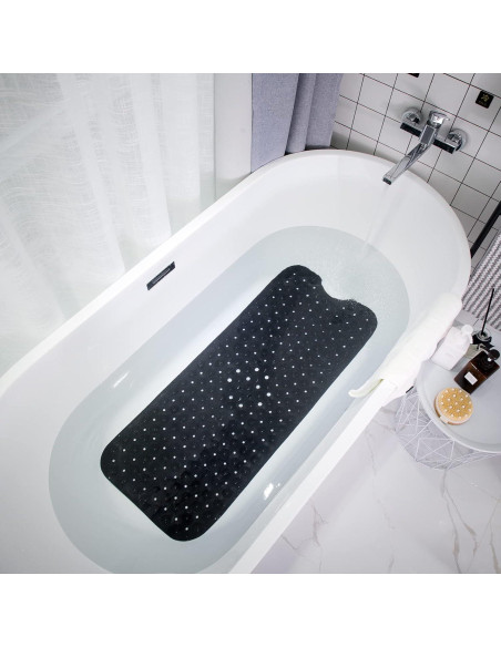 Alfombrilla Antideslizante Linoows 99 x 41 cm Negra