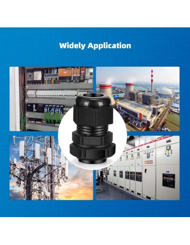 Conector de Cable NPT 12 Piezas IP68 Nylon PA66