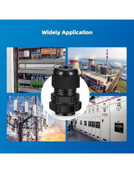 Conector de Cable NPT 12 Piezas IP68 Nylon PA66