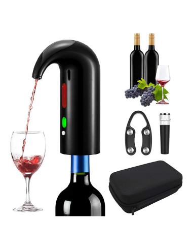 Aerador de Vino Eléctrico RICANK Negro 750ml USB