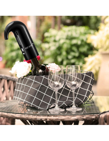Aerador de Vino Eléctrico RICANK Negro 750ml USB