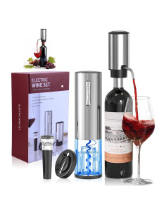 Set de Vino 4-en-1 BGFOX: Abridor Eléctrico, Aerador y Tapón