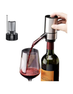 Aerador de Vino Eléctrico CorporateGiftPro, 0.32 kg, Plata