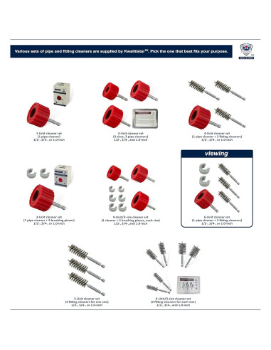 Juego de Limpiadores de Tubos de Cobre Kwalitistar 3/4"
