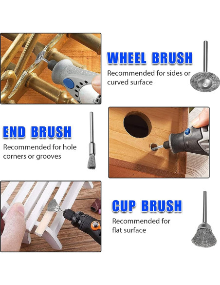 Juego de Cepillos de Alambre 42 Piezas Mixiflor 1/8"