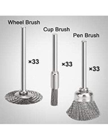 Juego de Cepillos de Alambre 42 Piezas Mixiflor 1/8"