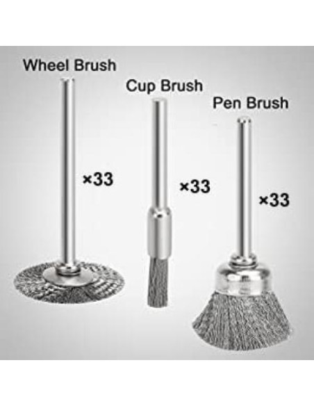 Juego de Cepillos de Alambre 42 Piezas Mixiflor 1/8"