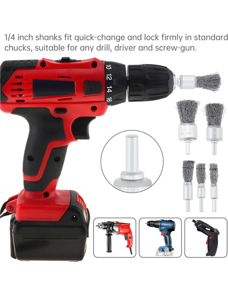 Juego de 18 Cepillos de Alambre FLXDirect para Taladro