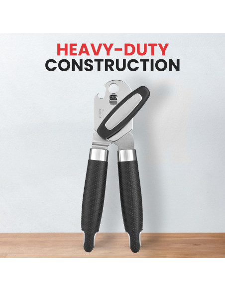 Abrelatas Manual Zulay Kitchen Acero Inoxidable Grande Negro