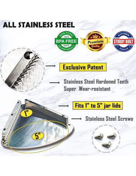 Abrebotellas de Acero Inoxidable Moeuonb para Tarros