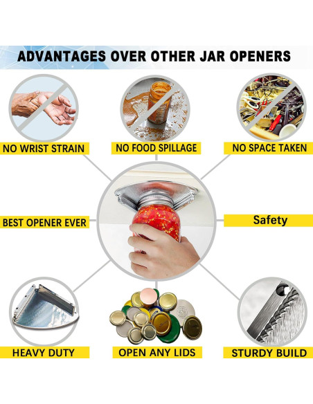 Abrebotellas de Acero Inoxidable Moeuonb para Tarros