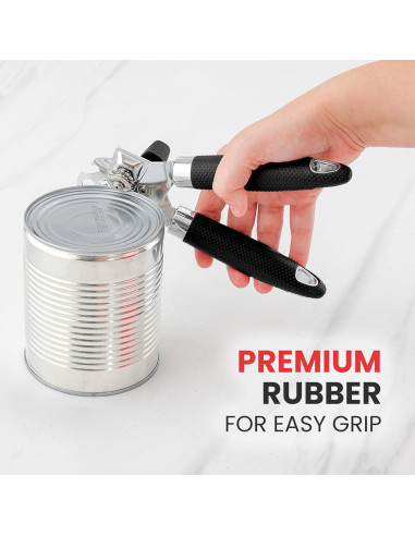 Abrelatas Manual Zulay Kitchen Acero Inoxidable Grande Negro