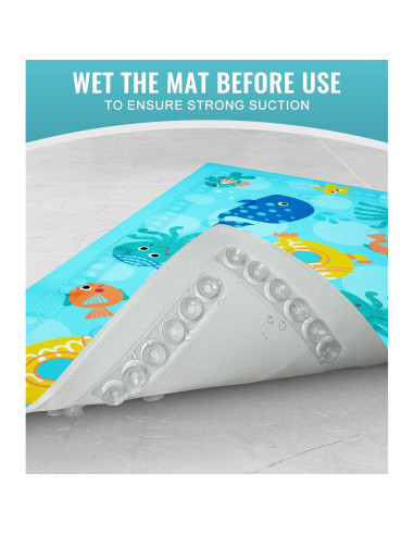 Alfombrilla de Baño Antideslizante GiggleGlow 70x40cm con Indicador de Calor