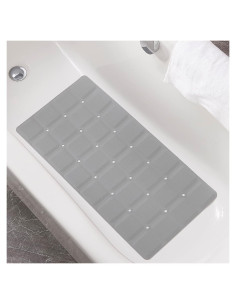 Alfombrilla de Baño Antideslizante Webos Plegable 71x36cm Gris