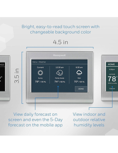 Termostato Inteligente Honeywell RTH9585WF, Wi-Fi, Pantalla Táctil