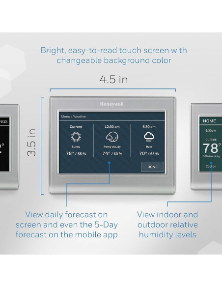 Termostato Inteligente Honeywell RTH9585WF, Wi-Fi, Pantalla Táctil
