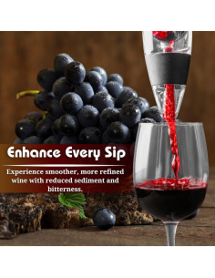 Aireador de Vino Tinto Americanista con Soporte y Filtro 2