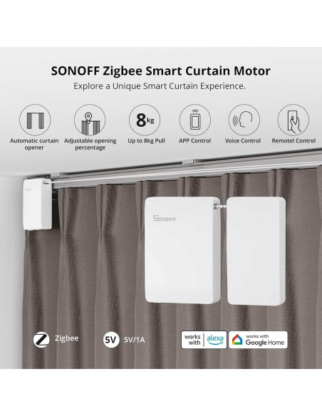 Motor de Cortina Inteligente SONOFF ZBCurtain 5W 8kg